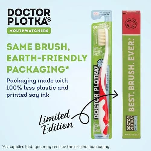 MOUTHWATCHERS Soft Flossing Manual Toothbrush, Family Pack, 4 Adult 2 Kids | Dual-Layered Bristles for Deep Clean thumbnail 7