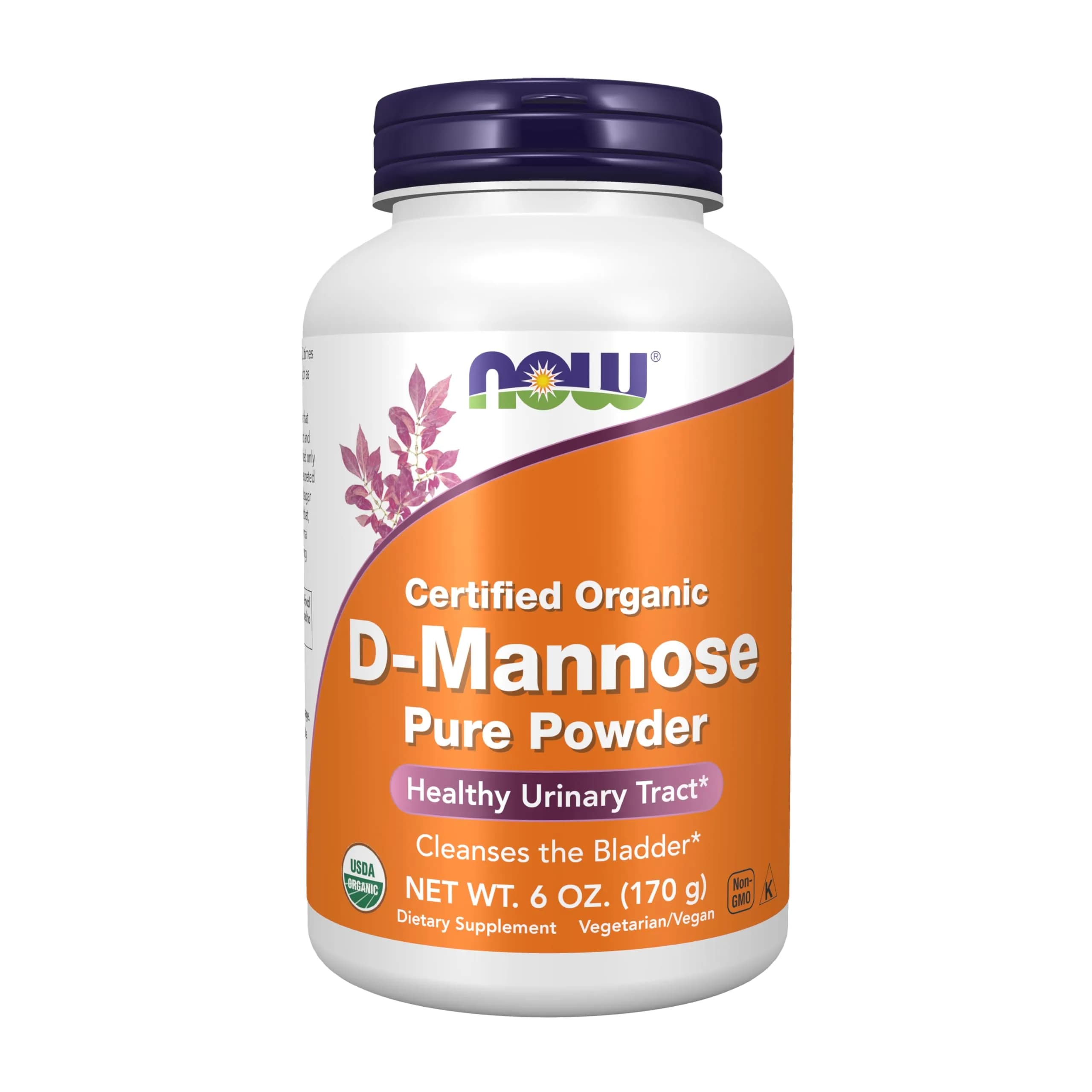 NOW Organic D-Mannose Powder 6 oz (170 g) | Supports Healthy Urinary Tract & Bladder Function - main product image