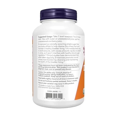 NOW Organic D-Mannose Powder 6 oz (170 g) | Supports Healthy Urinary Tract & Bladder Function thumbnail 3