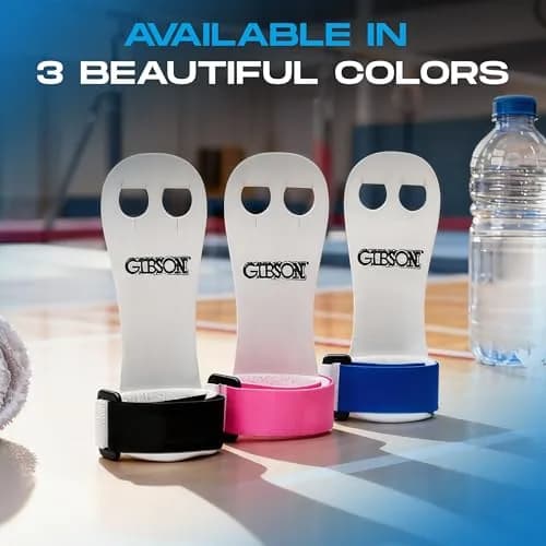 Gibson Athletic Rainbow Gymnastics Grips for Beginners, Large, Black | Leather Hand Grips for Bars & Rings thumbnail 6