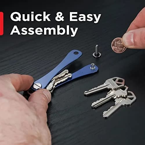 KEY SMART KeySmart Original Key Holder - Compact Minimalist Organizer for 8 Keys, Blue thumbnail 6