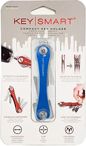 KEY SMART KeySmart Original Key Holder - Compact Minimalist Organizer for 8 Keys, Blue thumbnail 7