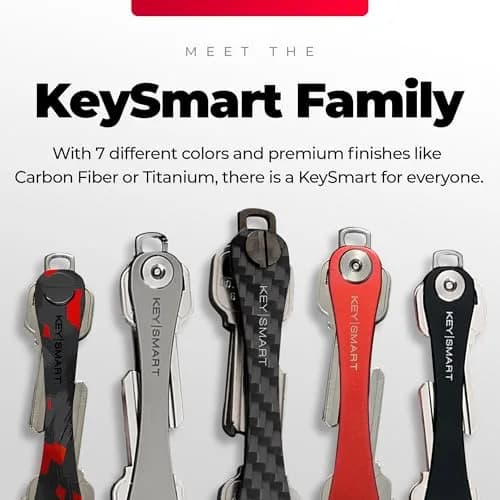 KEY SMART KeySmart Original Key Holder - Compact Minimalist Organizer for 8 Keys, Blue thumbnail 8