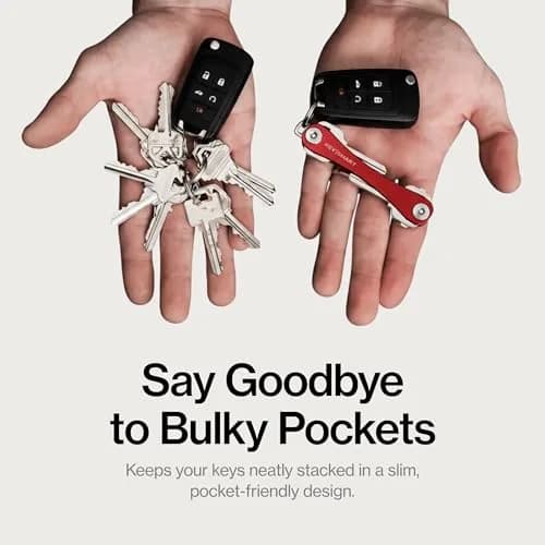 KeySmart Original Key Holder Red for 14 Keys | Compact Clutter-Free Keychain Organizer thumbnail 2