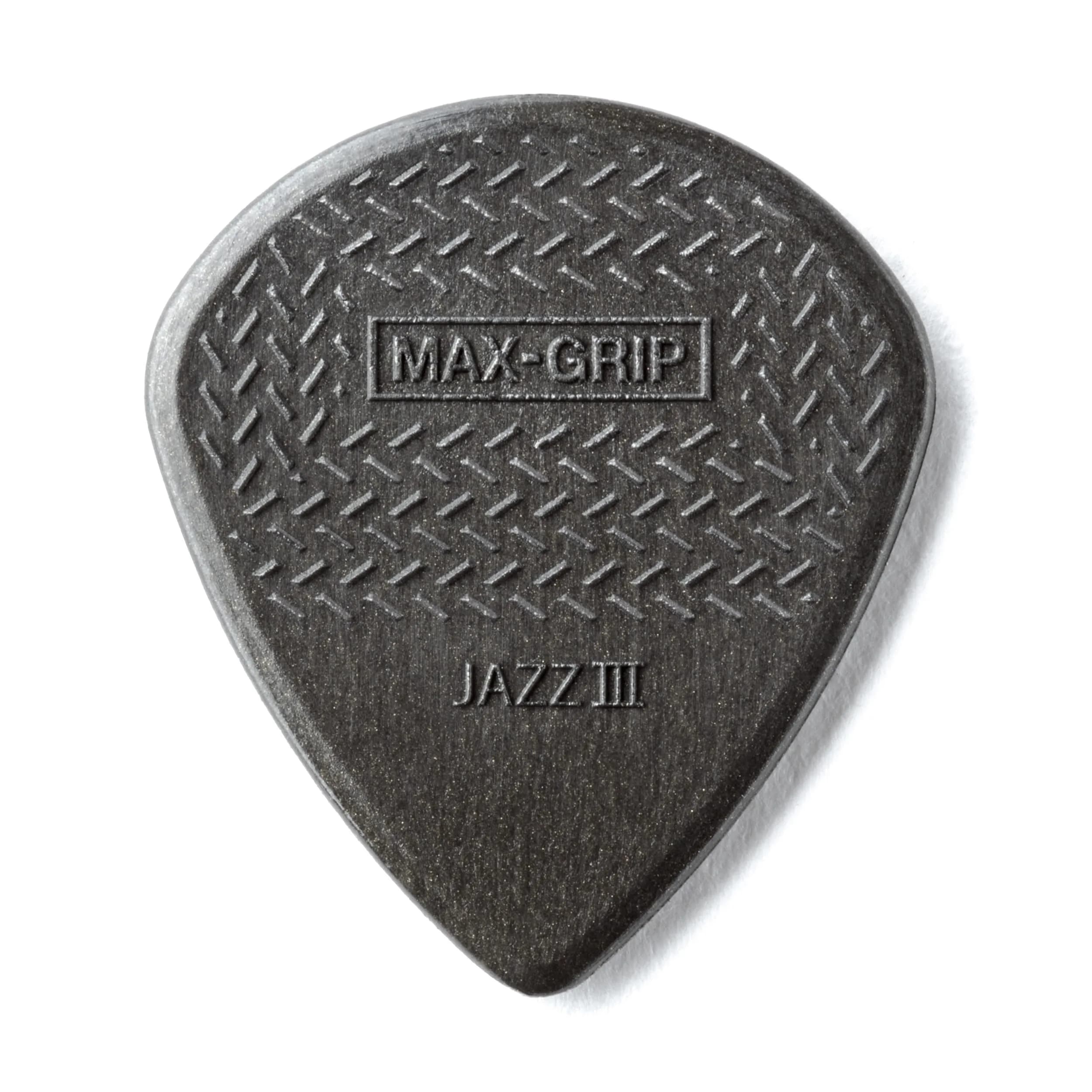 Jim Dunlop Max-Grip Jazz III Carbon Fiber Guitar Picks 1.38mm (6-Pack) | Precision Control for Lead Playing - main product image