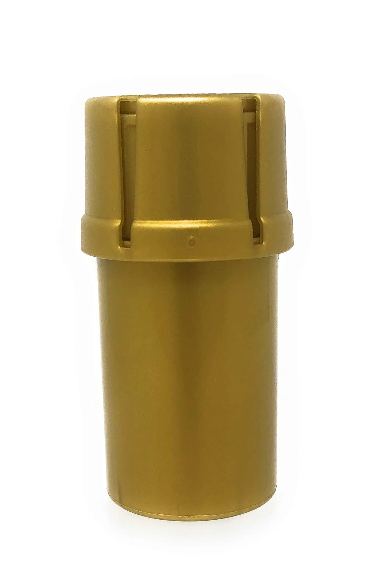 MedTainer Gold Storage Container with Built-In Grinder - 4.5cm W x 9cm H (1.6" x 3.6") - main product image