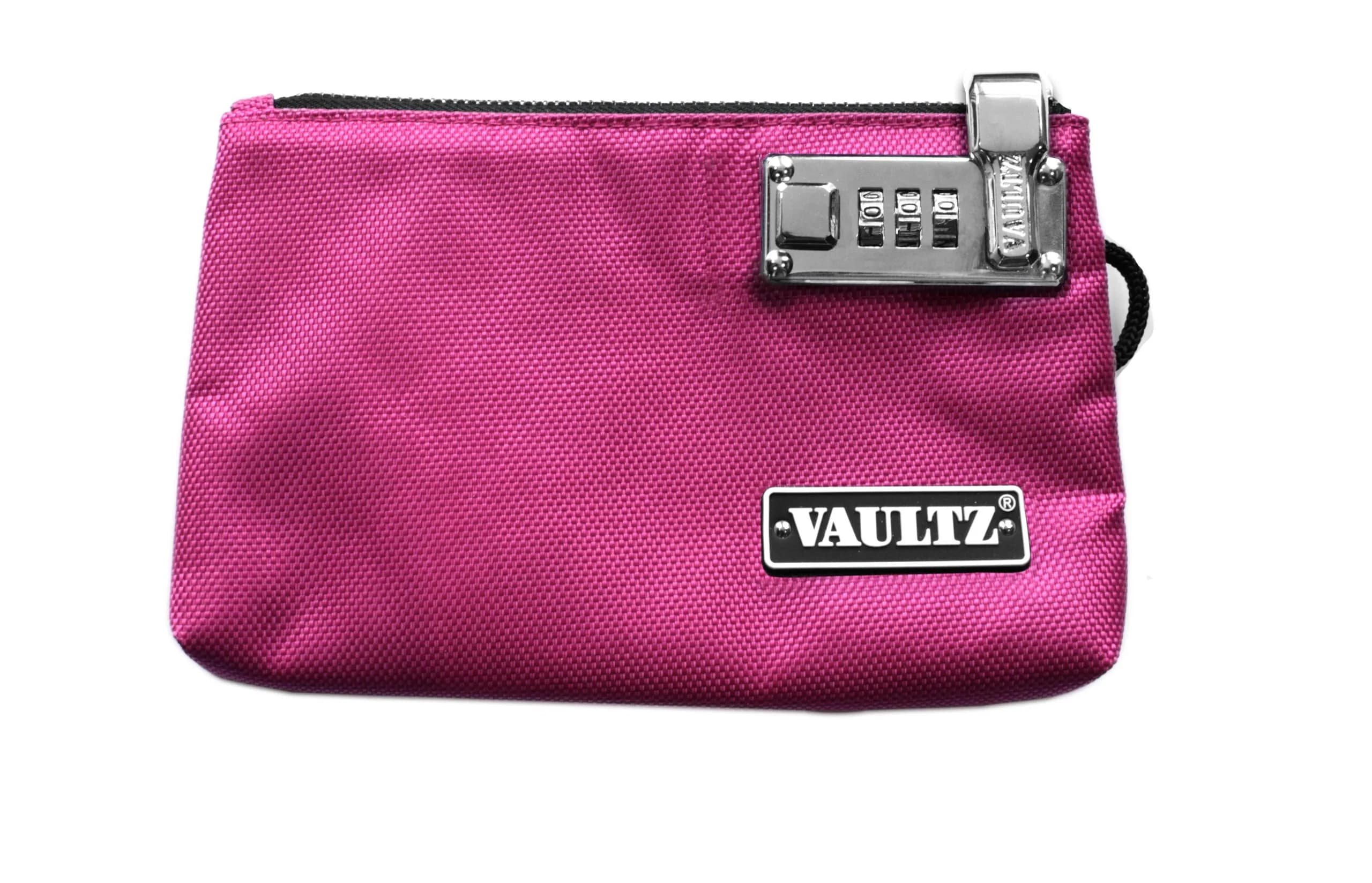 Vaultz Locking Accessories Pouch, 7 x 10 Inches, Berry Color | Secure Storage for Valuables — Pink / 5x8