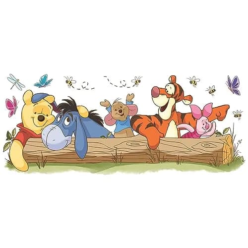 RoomMates Disney Pooh and Friends Wall Decals 39.5in x 16in | Repositionable Vinyl for Nursery & Playroom thumbnail 1