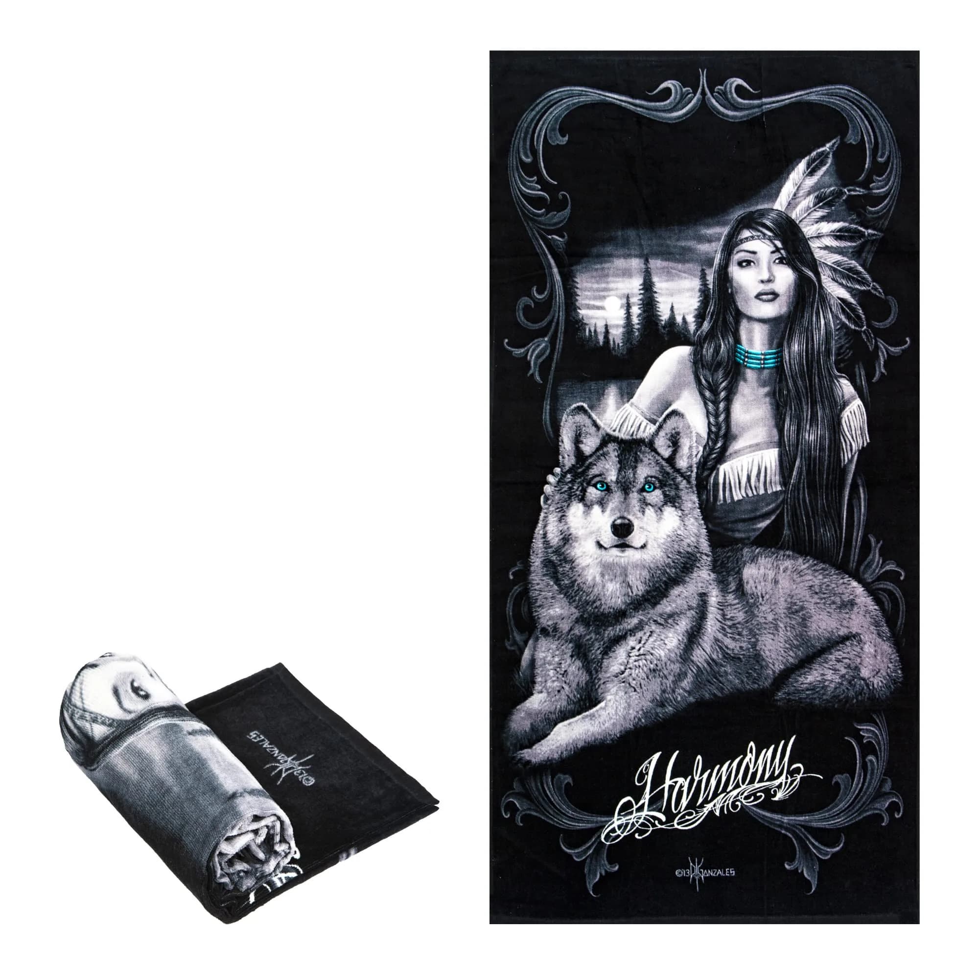 JPI Harmony Beach Towel 71cm x 142cm | 100% Cotton Terry Cloth