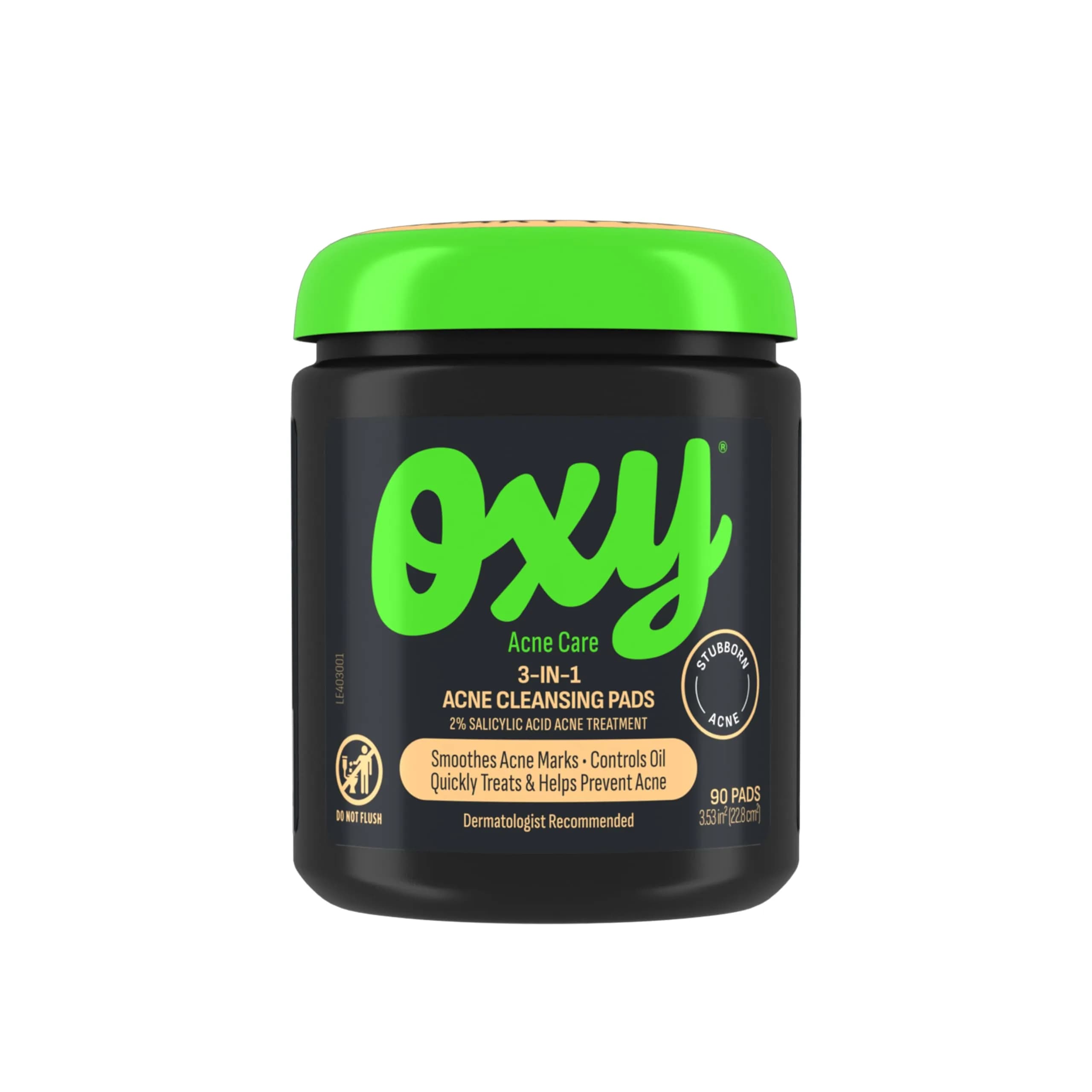 Oxy 3-IN-1 Acne Facial Cleansing Pads 90 Pads | Maximum Strength 2% Salicylic Acid for Acne - main product image
