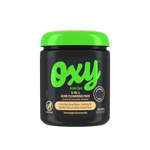 Oxy 3-IN-1 Acne Facial Cleansing Pads 90 Pads | Maximum Strength 2% Salicylic Acid for Acne thumbnail 1