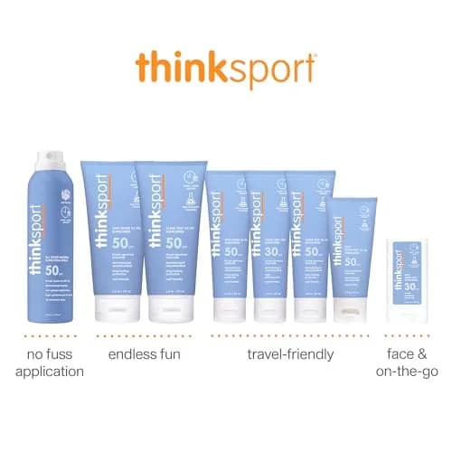 Thinksport Mineral Sunscreen SPF 50+ Zinc Oxide, Water Resistant, 170ml (6 Fl Oz) | Broad Spectrum UVA/UVB Protection thumbnail 6