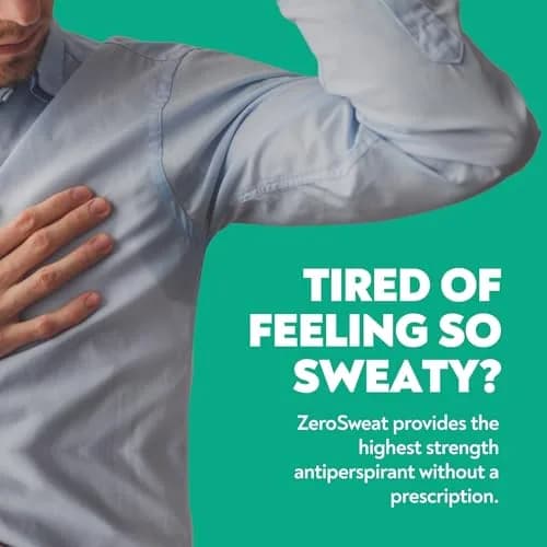 ZeroSweat Clinical Strength Antiperspirant Deodorant for Hyperhidrosis 35.5ml (1.2 Fl Oz) | Stops Excessive Armpit Sweat thumbnail 3