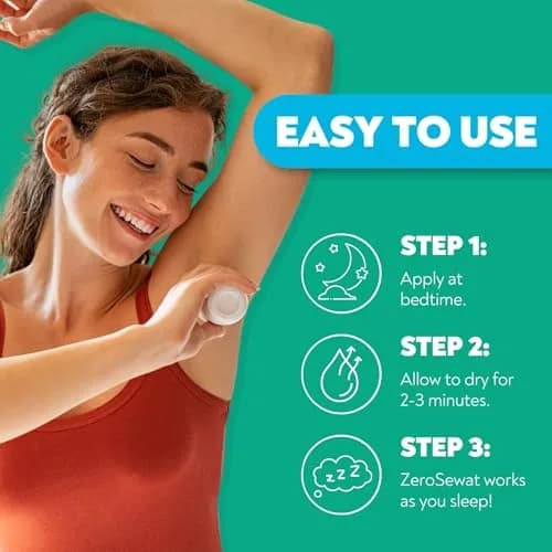 ZeroSweat Clinical Strength Antiperspirant Deodorant for Hyperhidrosis 35.5ml (1.2 Fl Oz) | Stops Excessive Armpit Sweat thumbnail 4