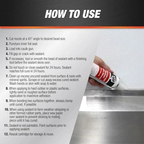 DAP Commercial Kitchen Silicone Sealant 9.8 Oz | Food Zone Approved, Waterproof & Flexible thumbnail 3