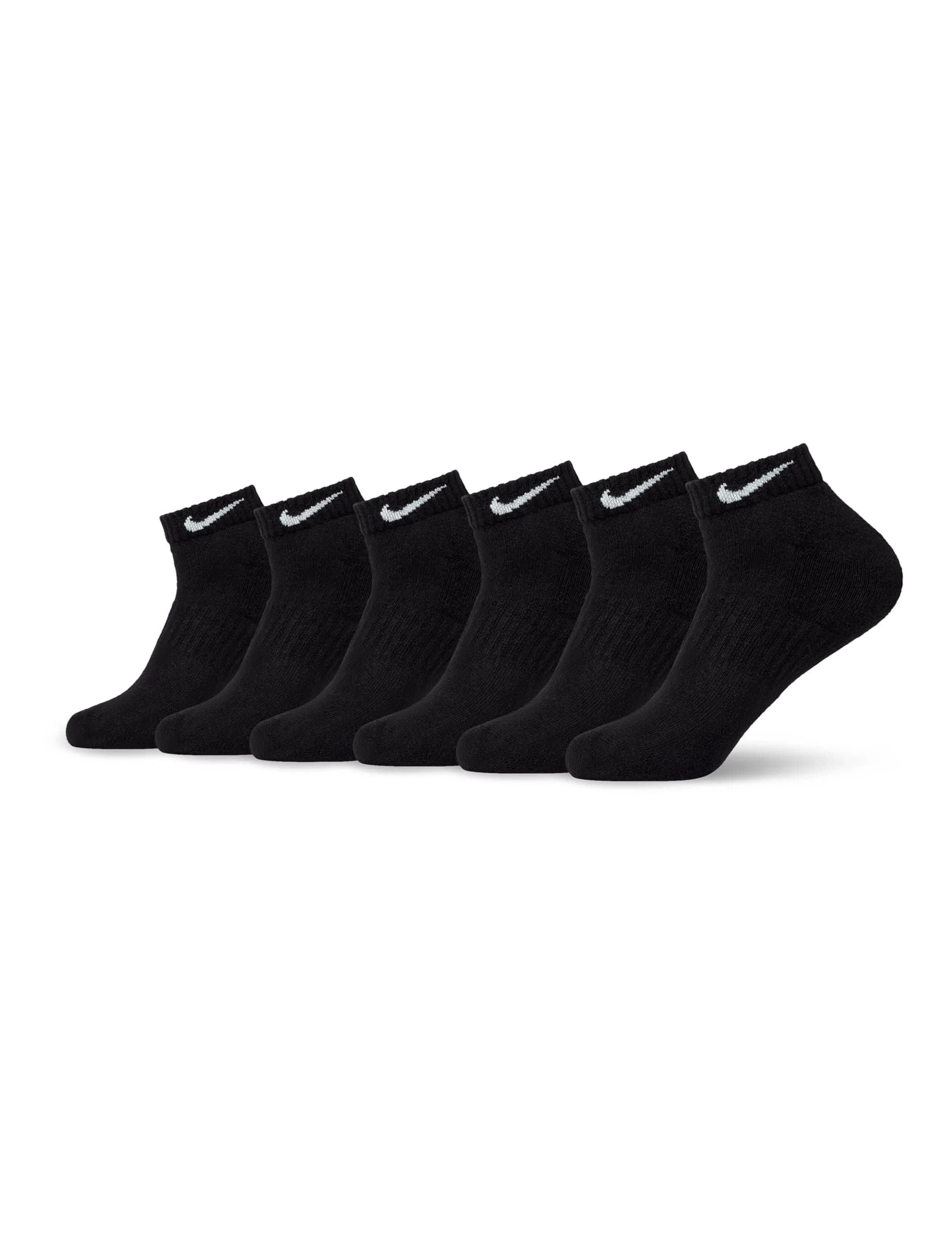 Nike Unisex Everyday Cushioned Low Socks (6 Pairs) 25cm (9.8in) | Moisture-Wicking & Arch Support - main product image