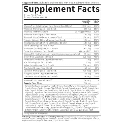 Garden of Life Organics Women's Multivitamin 120 Tablets | USDA Organic, Vegan Support thumbnail 6