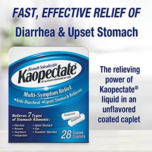 Kaopectate Multi-Symptom Anti-Diarrheal & Upset Stomach Reliever, 28 Caplets, White | Fast Relief for GI Discomfort thumbnail 3