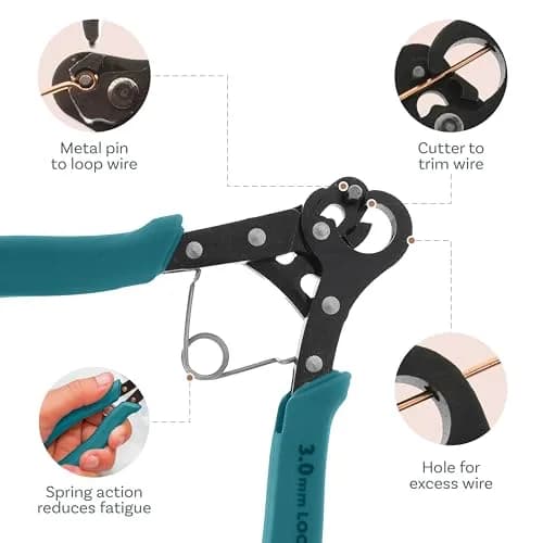 The Beadsmith Original One Step Looper Pliers | 3mm Loop Size, 24-18 Gauge Wire thumbnail 5