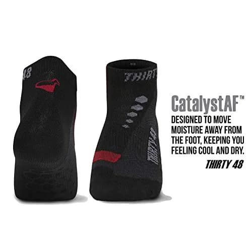 Thirty48 Low Cut Cycling Socks for Men and Women | Unisex Breathable Sport Socks (Small - Women 5-8 // Men 4-7, 3 Pairs, Black Mixed Color) thumbnail 3