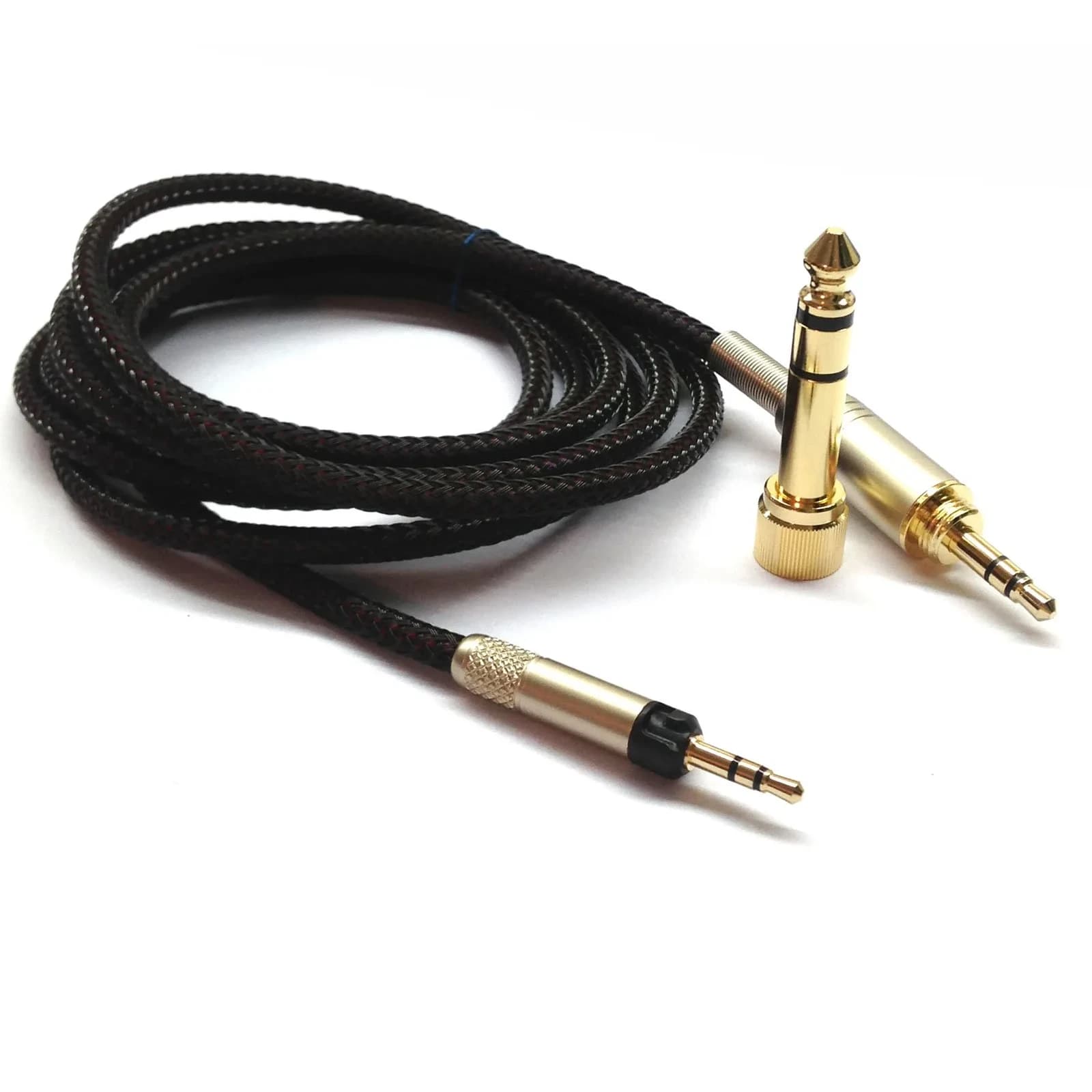 NewFantasia Replacement Audio Upgrade Cable for Sennheiser HD598, HD599, HD560s 1.2m (4ft) | Braided HIFI Extension Cord — the same as our picture show