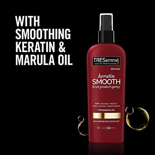 TRESemmé Keratin Smooth Heat Protect Spray with Marula Oil, 236ml (8 Fl Oz) | Shields Hair from Heat Up to 450°F thumbnail 3