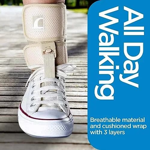 Ossur Foot-up Drop Foot Brace - Ankle Support Comfort Adjustable Wrap (Beige, Medium) | Lightweight, Discreet Support for Drop Foot thumbnail 5