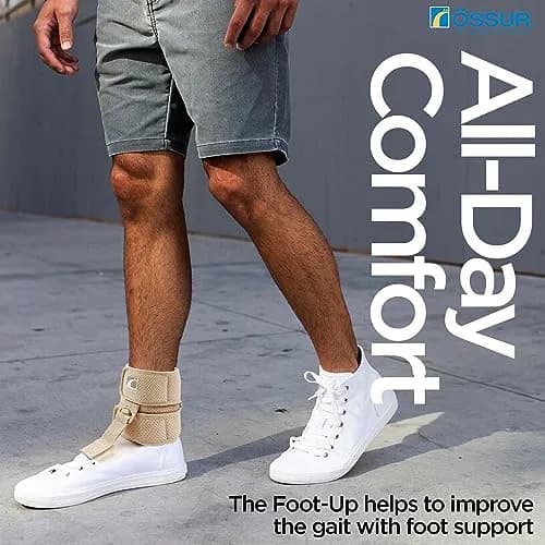 Ossur Foot-up Drop Foot Brace - Ankle Support Comfort Adjustable Wrap (Beige, Medium) | Lightweight, Discreet Support for Drop Foot thumbnail 6