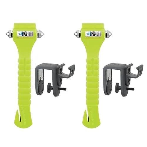 Lifehammer Car Safety Hammer with Seatbelt Cutter | Glow in Dark Emergency Escape Tool, Pack of 2 thumbnail 1