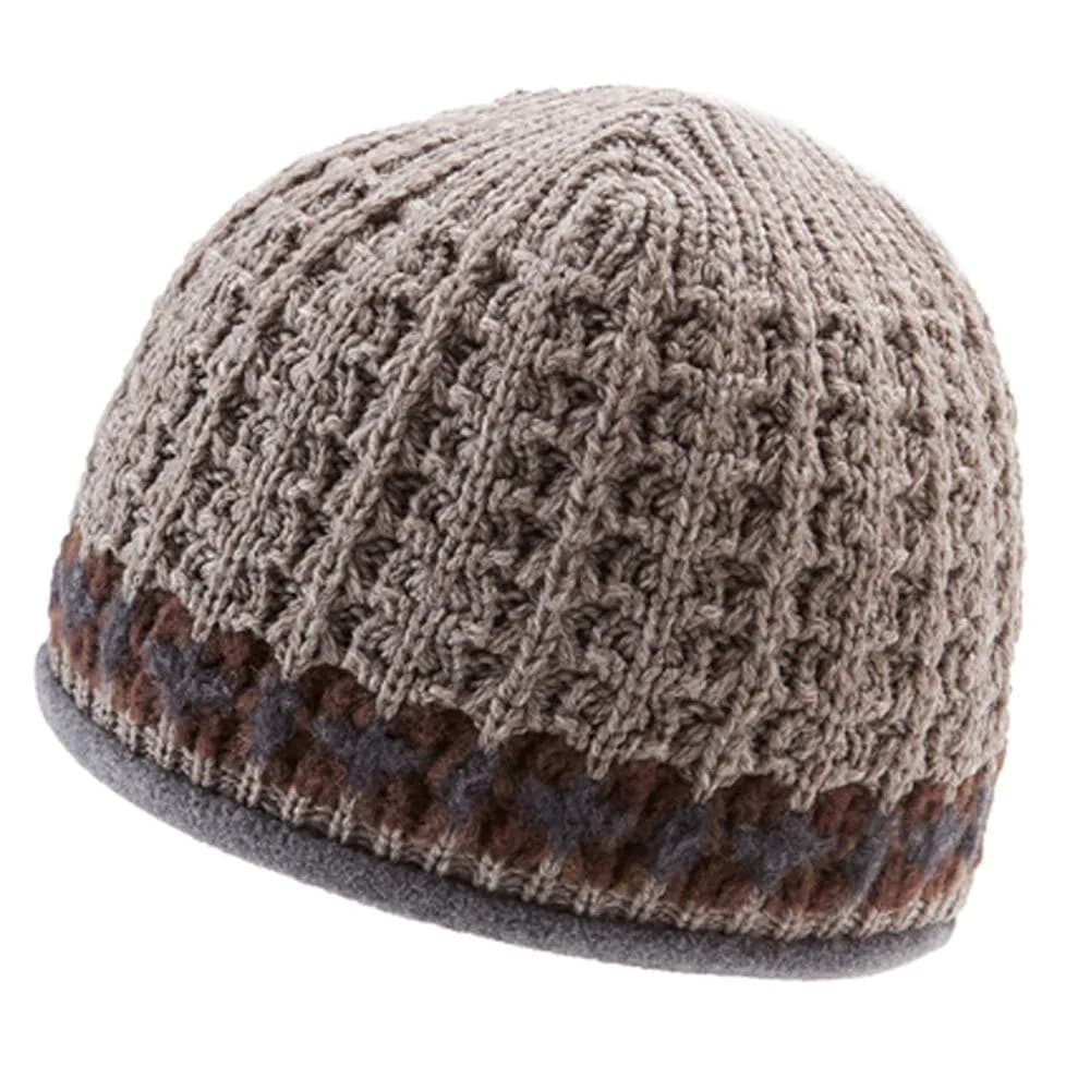 Icebox Knitting Dohm Pattern One Merino Wool Winter Hat, Espresso, Medium/Large | Stylish USA-made Wool Hat for Cold Weather - main product image