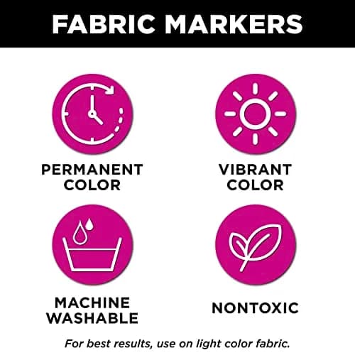 Tulip Fabric Markers 14 Pack - Dual Tip, Washable & Permanent for Art & Sewing thumbnail 4