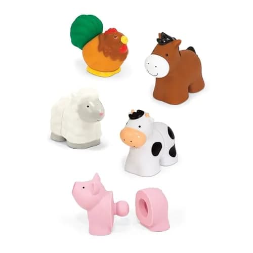 Melissa & Doug Pop Blocs Farm Animals Educational Baby Toy - 10 Linkable Pieces | Fine Motor & Cognitive Development thumbnail 1