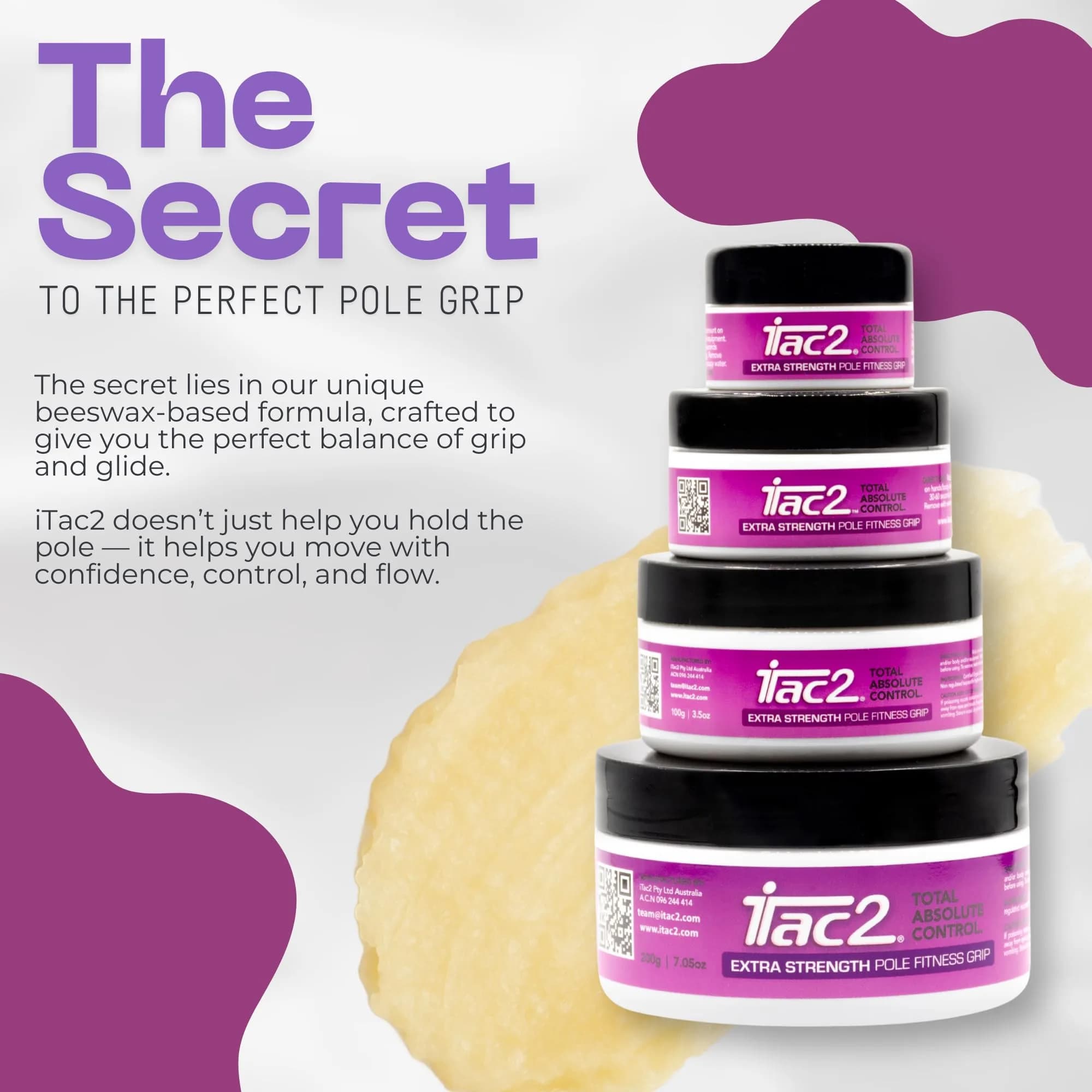ITAC2 Extra Strength Pole Grip 20g | Long-Lasting Beeswax Anti-Slip for Pole & Sports - view 3