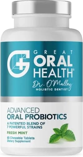 Great Oral Health Mint Oral Probiotics 60 Chewable Tablets | Dentist Formulated for Bad Breath & Gum Health thumbnail 1