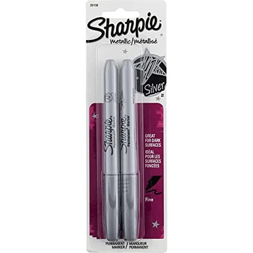 Sharpie Metallic Permanent Markers, Fine Point, Silver, Pack of 12 | Opaque Ink for Dark Surfaces thumbnail 3