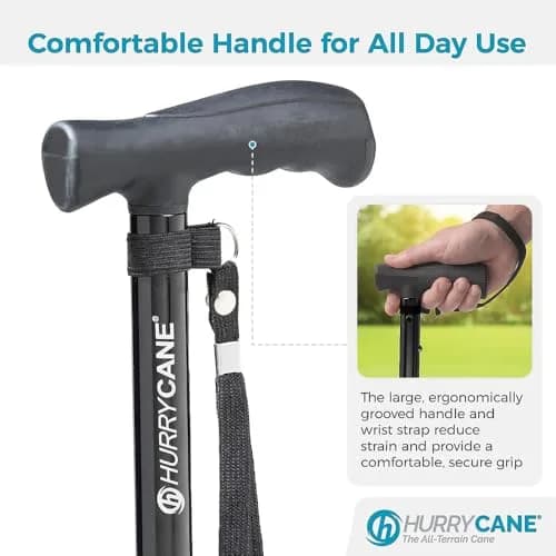 HurryCane Freedom Edition Folding Walking Cane, Pathfinder Purple | Adjustable Height 30.5-37.5 inches | Lightweight 0.57kg (1.25 lb) thumbnail 5
