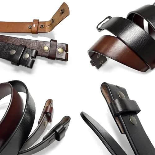 Belts.com Full Grain Leather Belt Strap 38mm (1.5 inch) Wide | Genuine Vegetable Tanned Leather with Snap Buckle thumbnail 5