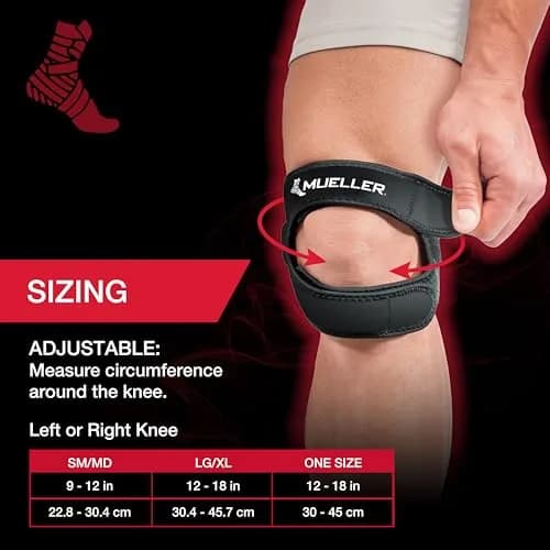 MUELLER Sports Medicine Adjustable Max Knee Strap | Pain Relief Support for Men & Women thumbnail 6
