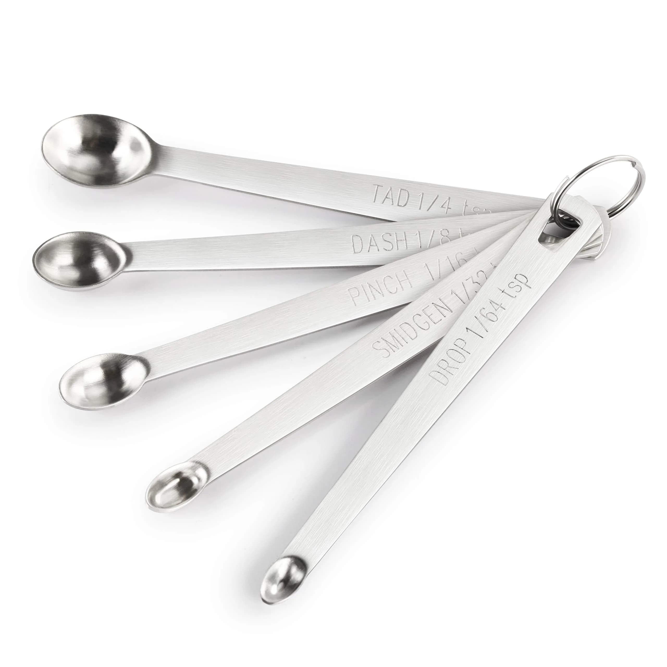 New Star Foodservice Mini Measuring Spoons Set 5-Piece | Precise Ingredient Control for Spices & Baking - main product image