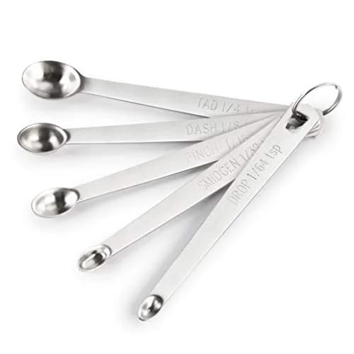 New Star Foodservice Mini Measuring Spoons Set 5-Piece | Precise Ingredient Control for Spices & Baking thumbnail 1