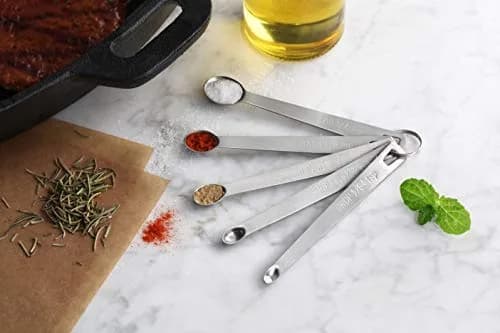 New Star Foodservice Mini Measuring Spoons Set 5-Piece | Precise Ingredient Control for Spices & Baking thumbnail 4