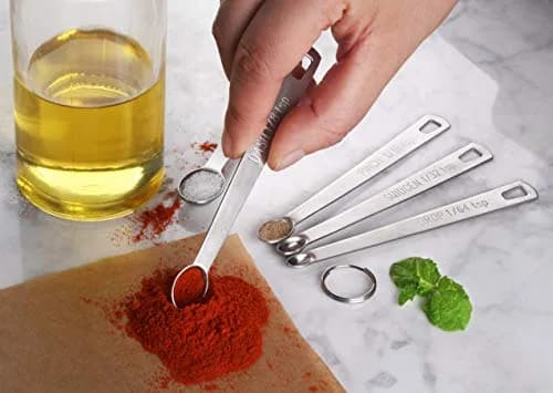 New Star Foodservice Mini Measuring Spoons Set 5-Piece | Precise Ingredient Control for Spices & Baking thumbnail 8