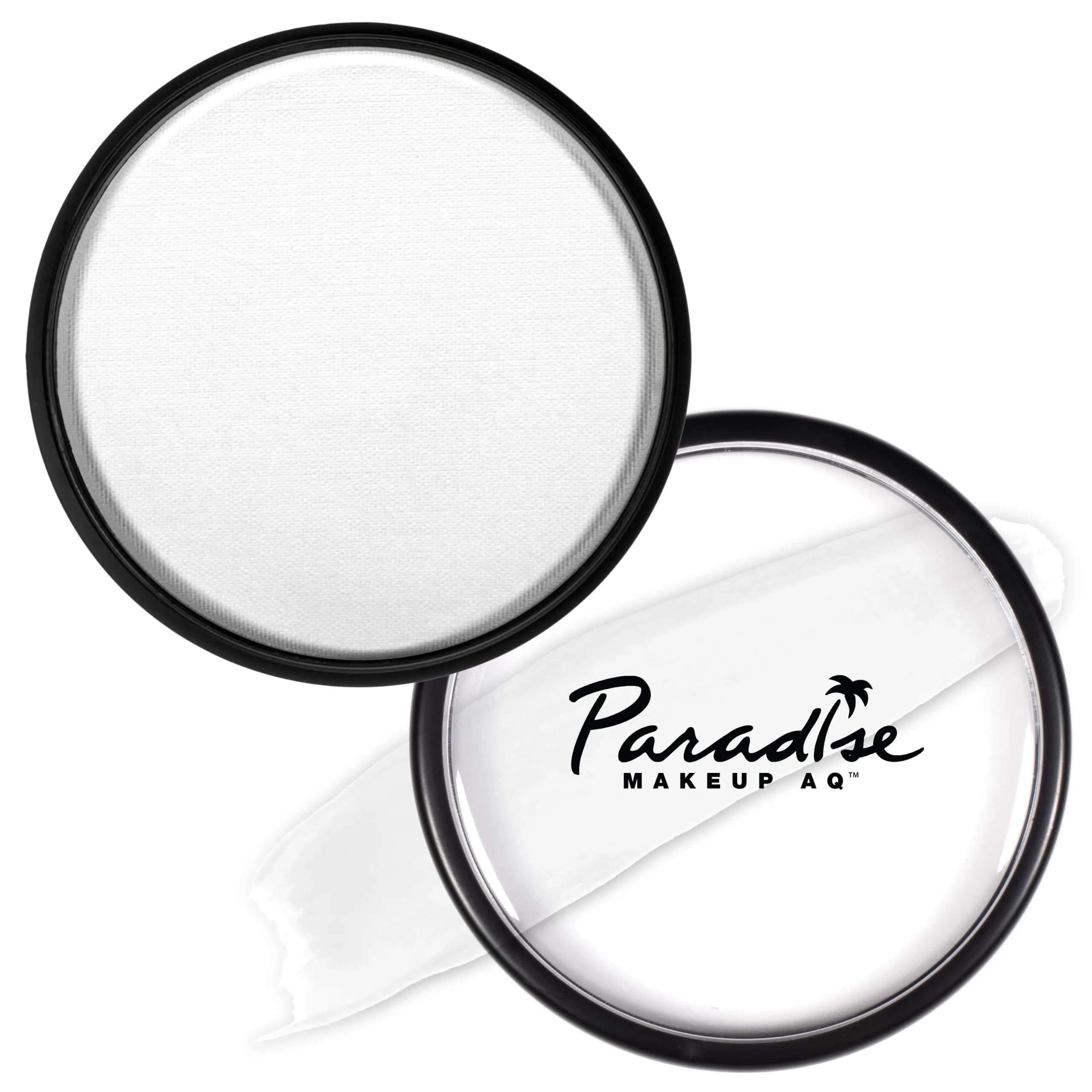 Mehron Makeup Paradise AQ - WHITE, Water-Activated Face & Body Paint | Professional Grade, Vibrant & Easy to Blend - main product image