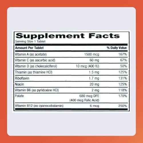 RUGBY LABORATORIES Rugby Daily-Vite Multivitamin for Adults, 100 Tablets (2-Pack) | Daily Multivitamin Supplement thumbnail 6