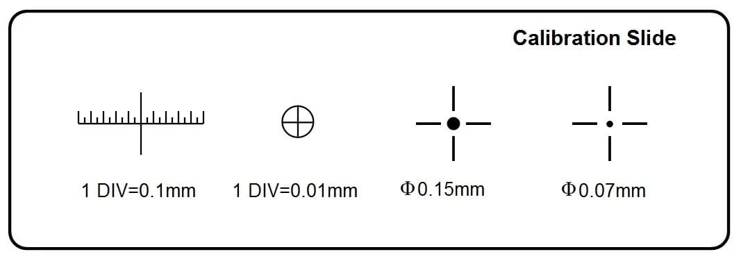 Microyn Microscope Stage Micrometer Calibration Slide TCM-H with 4 Scales & 0.01mm Resolution | Accurate Measurement Tool - main product image