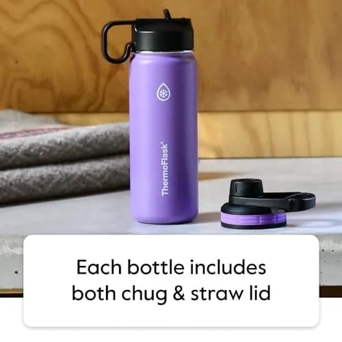 ThermoFlask 18 oz Double Wall Vacuum Insulated Stainless Steel Water Bottle | Keeps Drinks Cold 24 hr/Hot 12 hr thumbnail 3
