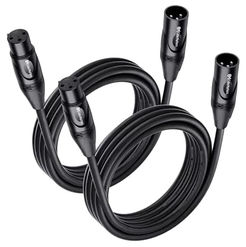 Cable Matters 2-Pack Premium XLR to XLR Microphone Cables, 3.05m (10ft) | Balanced M-F, 21 AWG OFC thumbnail 1