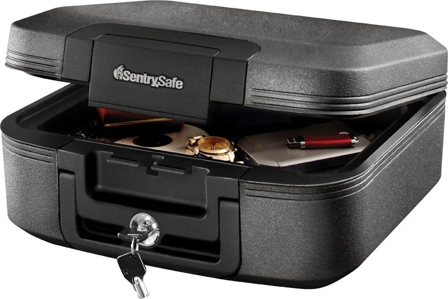SentrySafe Charcoal Gray Fireproof and Waterproof Safe Box with Key Lock 0.28 cu ft | UL Classified Fire Endurance — Box