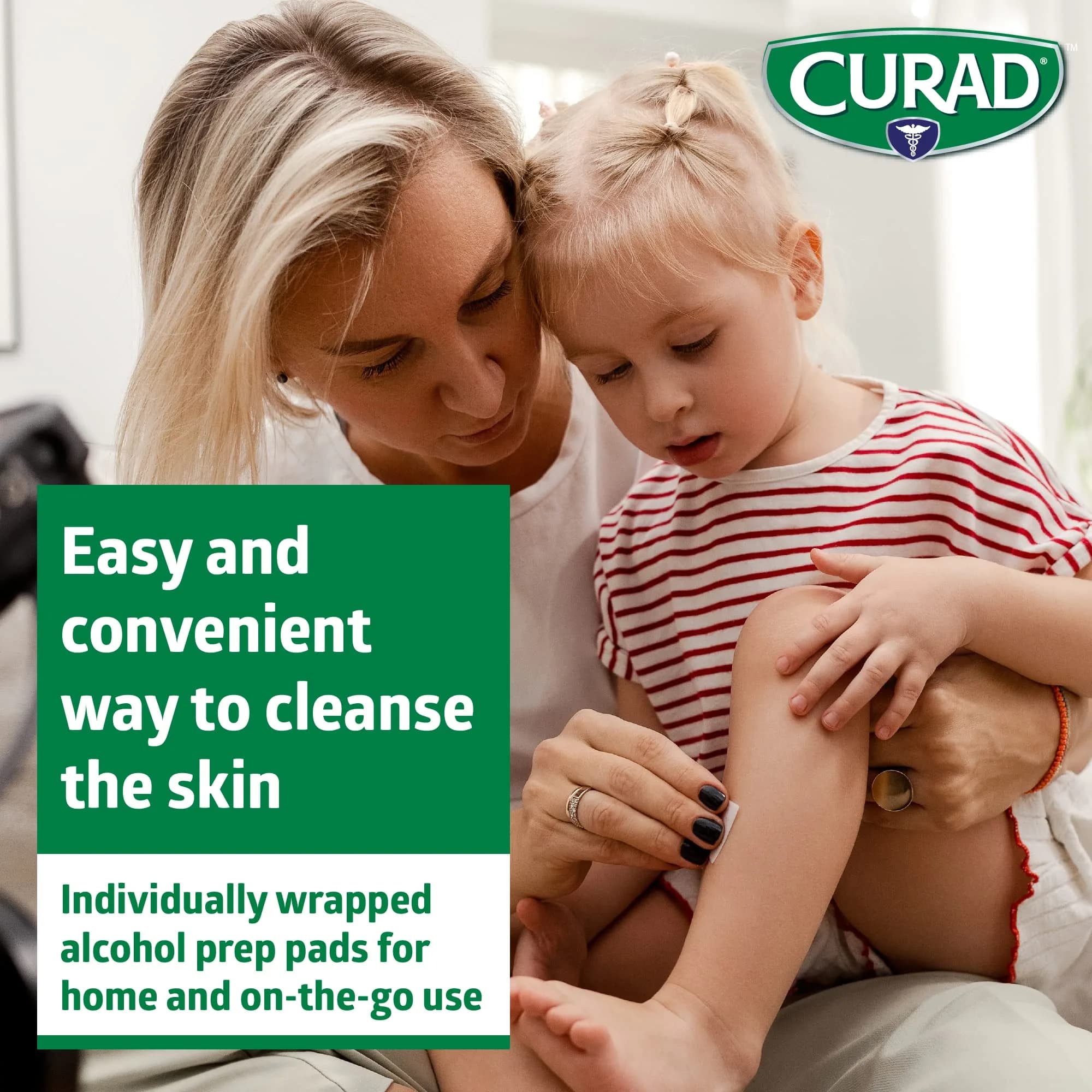 Curad Alcohol Prep Pads Medium Individually Wrapped 400 Count | Sterile Isopropyl Alcohol Wipes for First Aid thumbnail 2