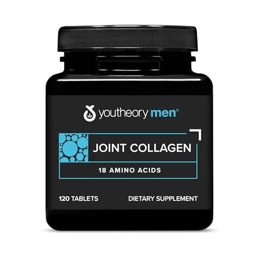 Youtheory Men's Joint Collagen Tablets 120 Count (60-Day Supply) | Hydrolyzed Collagen with Boswellia Extract for Joint Comfort thumbnail 1